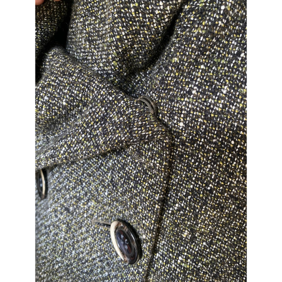 Eccoci Double Breasted Tweed Coat Wool Silk Angora 4 Classic Preppy Parisian Y2K - Picture 5 of 10